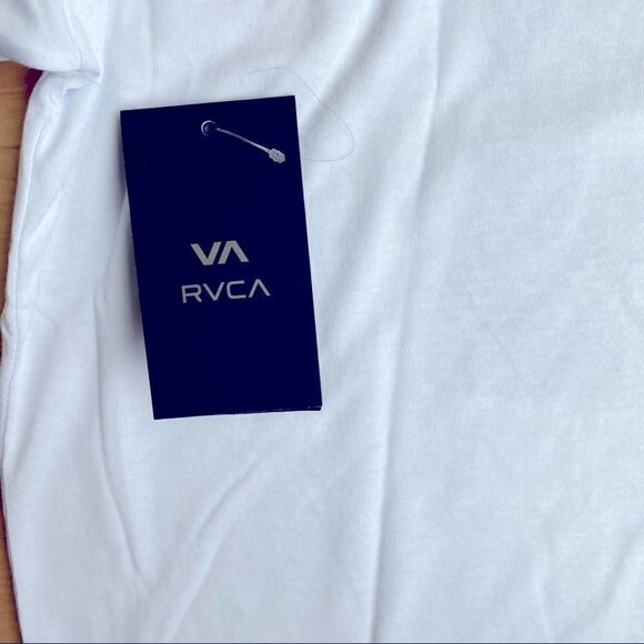 RVCA Navy Exchange White Graphic Tee Shirt Sz M NWT - Picture 5 of 7